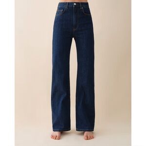 Jeanerica Pyramid Jeans PW008 in Blue 2 Weeks Indigo Organic Cotton Flare Denim